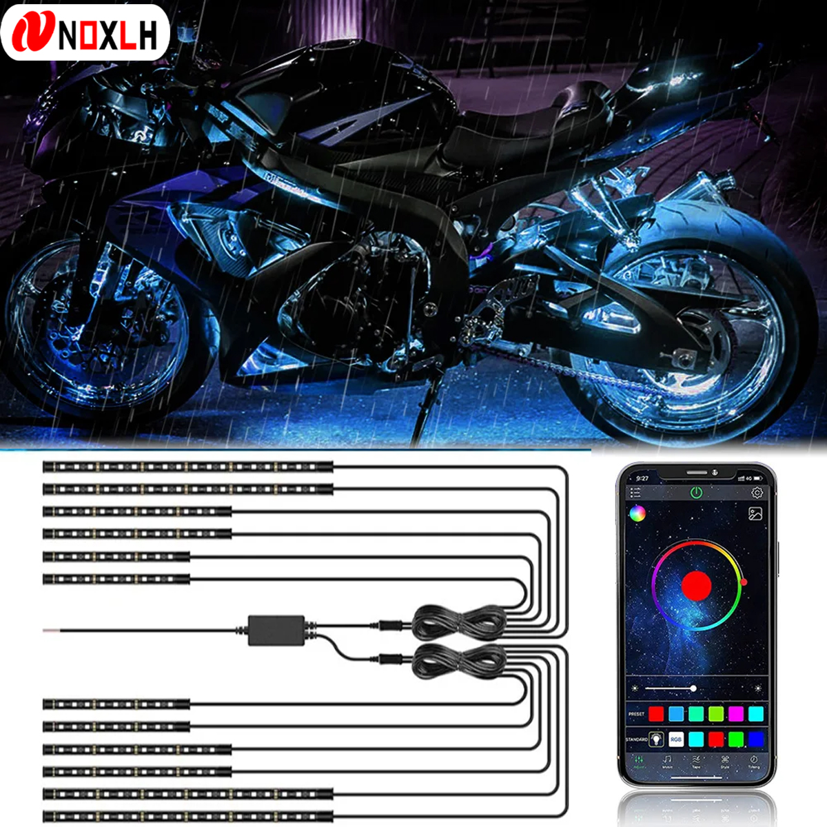 LED Motorcycle Decorative Ambi - مراجعة Lighting Bolt Decor وسعره