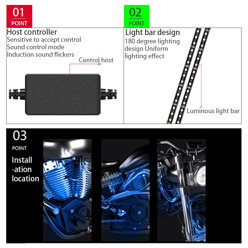 LED Motorcycle Decorative Ambi - مراجعة Lighting Bolt Decor وسعره