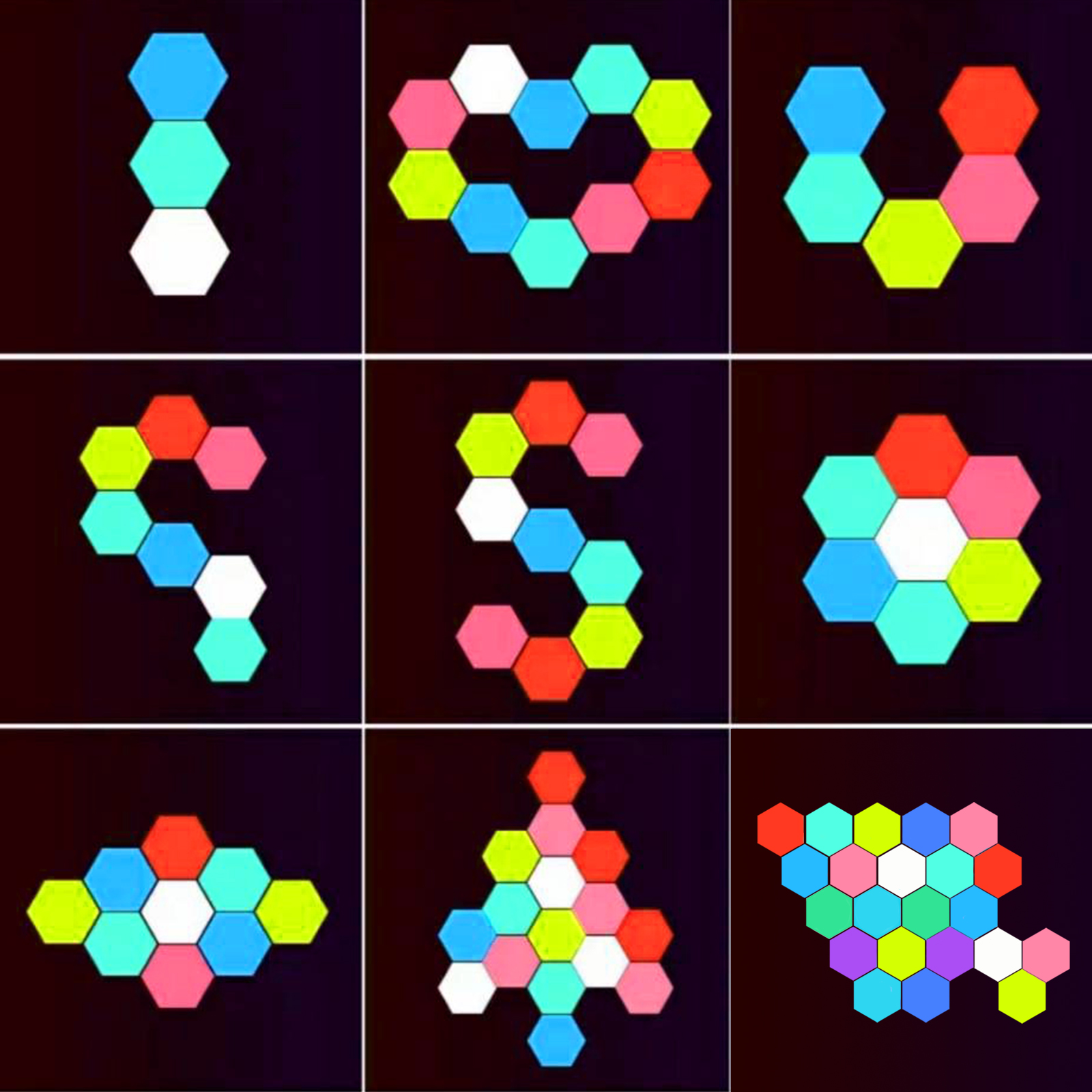 Remote control geometric hexag - مراجعة Lighting Decor For Room وسعره