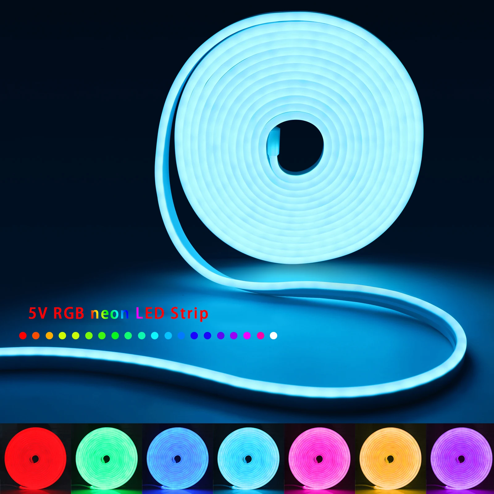 1-5m RGB LED Neon Strip Light  - مراجعة Lighting Decor For Room وسعره