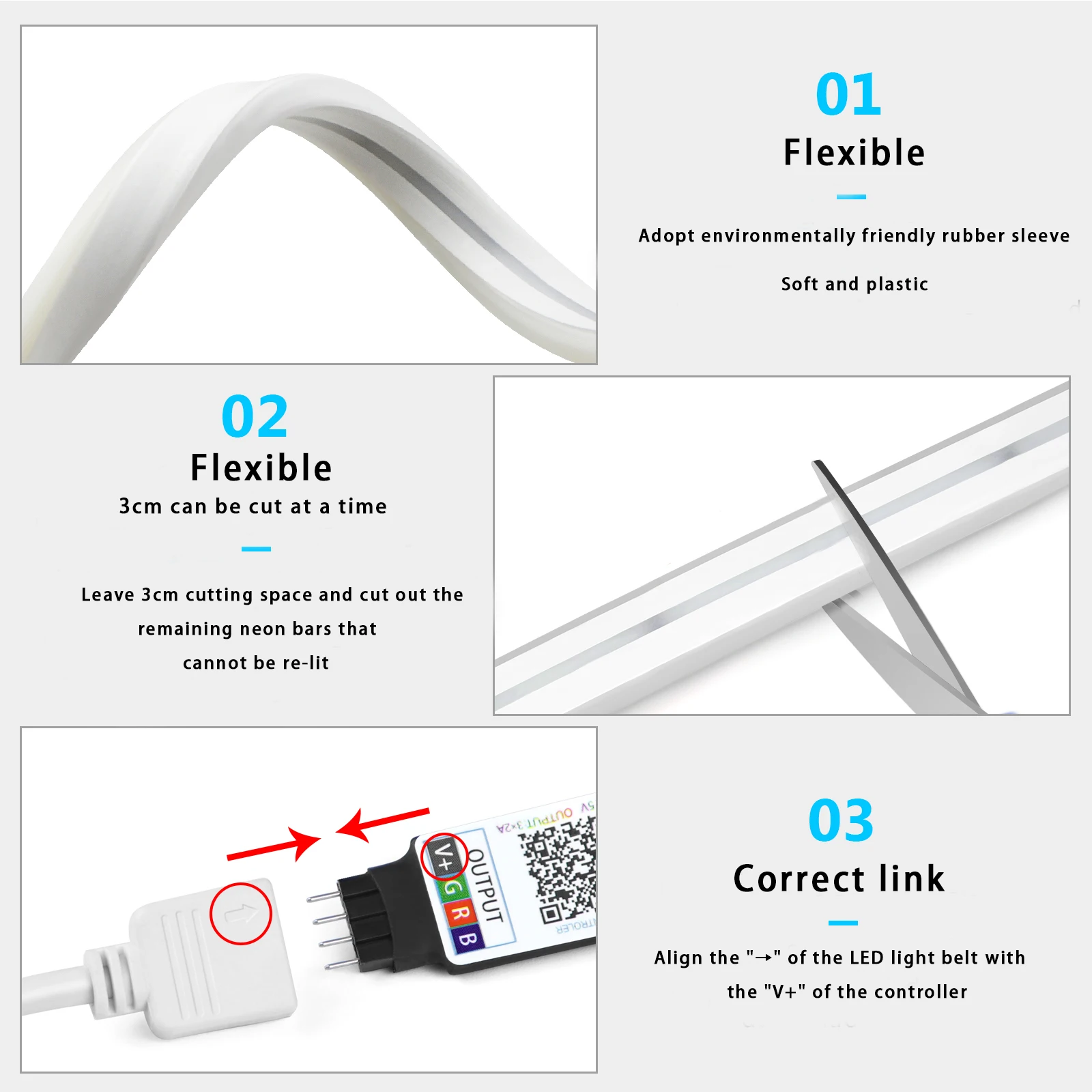 1-5m RGB LED Neon Strip Light  - مراجعة Lighting Decor For Room وسعره